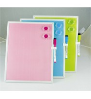 Whiteboard magnetic 216x297 with accessories asst colours