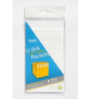 Label holder u-stik 25x75mm self adhesive pk12