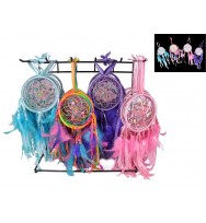 Gift 11cm rainbow dream catcher with display stand