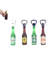 Gift acrylic beer label magnet w/opener 4 asst
