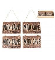 Gift man cave hanging plaque 19x12cm 4 asst in counter unit 8