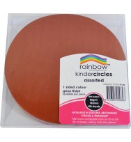 Craft paper rainbow circles 100's glossy 180mm