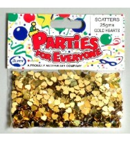 Party scatters alpen gold hearts 14gm holographic