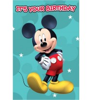 Card birthday value a200 boys micky mouse-pack of 10