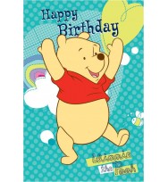 Card birthday value a200 boys winnie the pooh-pack of 10