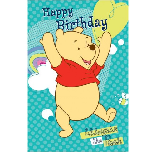 Card birthday value a200 boys winnie the pooh-pack of 10