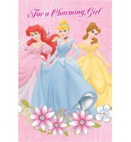 Card birthday value a200 girls princess design 1-pack of 10