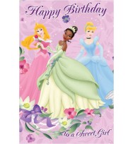 Card birthday value a200 girls princess design 2-pack of 10