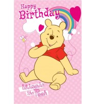 Card birthday value a200 girls winnie the pooh-pack of 10
