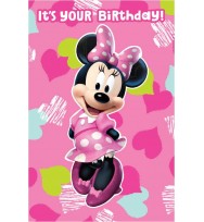 Card birthday value a200 girls minnie mouse-pack of 10