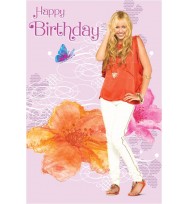 Card birthday value a200 girls hannah montanna-pack of 10