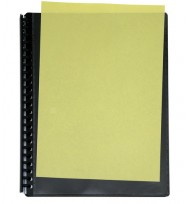 Display book A4  Clear front black 20p