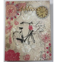 Cumberland Address book 95x125mm bicycle design