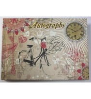 cumberland autograph book 105x145mm bicycle design