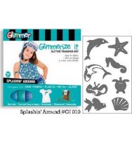 Glitter transfer art glimmer splashin around kit