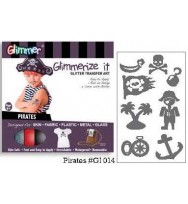 Glitter transfer art glimmer pirates kit
