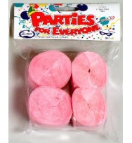 Streamers crepe alpen p4 pink