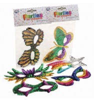Party masks alpen sequin eye 6 asst design