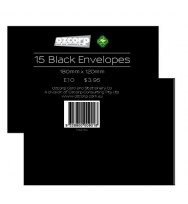 Envelope set c6 black 15's