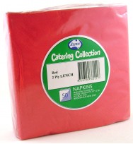 Serviettes alpen luncheon red pk50