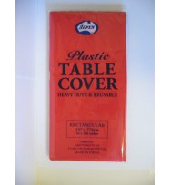 Table cover plastic alpen 137x274cm red