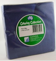 Serviettes alpen luncheon 50's navy blue