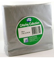 Serviettes alpen luncheon 50's silver