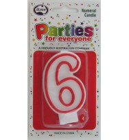 Candles alpen numerals no.6