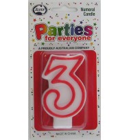 Candles alpen numerals no.3