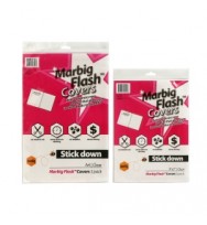 Book cover stick down marbig flash 9x7-pack of 5