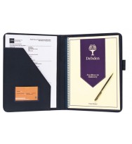Compendium DEBDEN Executive PU With A4 Wiro Notepad -Black