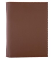 Compendium debden a4 fashion pu chocolate with wiro pad