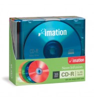 Cd-r imation 80min 40x 700mb neon infusion pk10