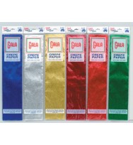 Crepe paper gala metallic blue pk6