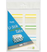 Filing tabs u-stik 37x50mm white tab 60's