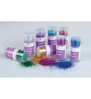 Glitter shaker jasart 9gm vial turquoise pk 5