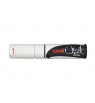 Marker chalk uni 8mm chisel tip white