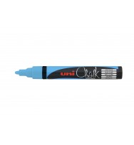 Marker chalk uni 2.5mm bullet tip light blue
