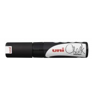 Marker chalk uni 8mm chisel tip black