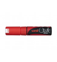 Marker chalk uni 8mm chisel tip red