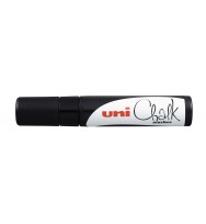 Marker chalk uni 15mm broad chisel tip black