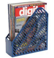 Magazine rack marbig black pk2