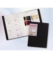 Business card file b/tone 120x190 black 144 cards