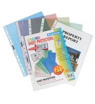 Sheet protectors bantex a4 5 asst col pk25