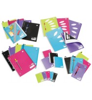Note book marbig a4 colourhide spiral 3 sub punched 300pg