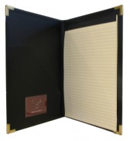 Pad & note holder waterville brass corners black