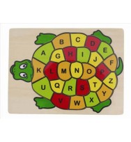 Puzzle wooden celco turtle alphabet upper case