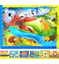 Puzzle wooden chunky australian animals