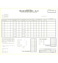 Time sheets zions no 22