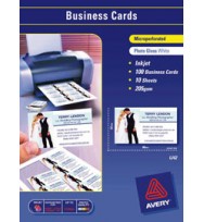Business cards avery a4 i/j leathergrain ij39 200gsm pk20
